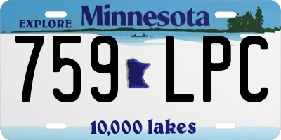 MN license plate 759LPC