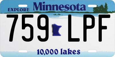 MN license plate 759LPF