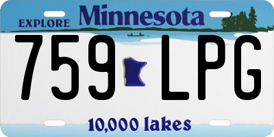 MN license plate 759LPG