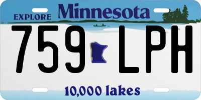 MN license plate 759LPH