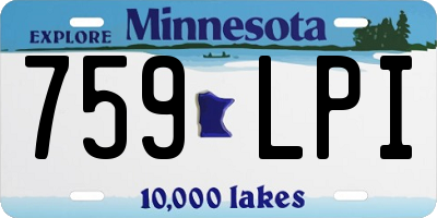 MN license plate 759LPI