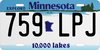 MN license plate 759LPJ