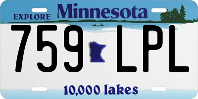MN license plate 759LPL
