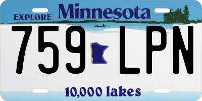 MN license plate 759LPN