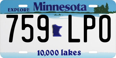MN license plate 759LPO