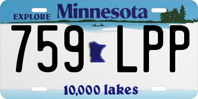 MN license plate 759LPP