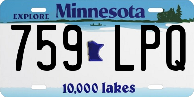 MN license plate 759LPQ