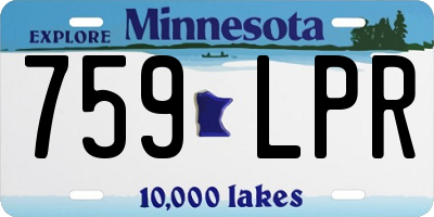 MN license plate 759LPR