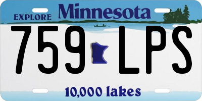 MN license plate 759LPS