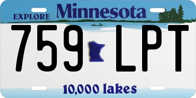 MN license plate 759LPT