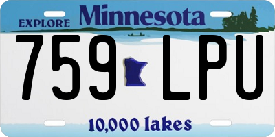 MN license plate 759LPU