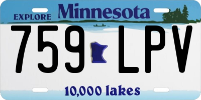 MN license plate 759LPV