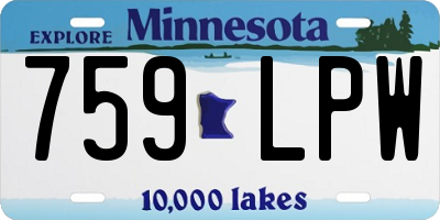 MN license plate 759LPW