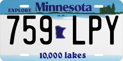 MN license plate 759LPY