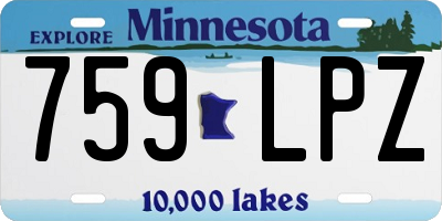 MN license plate 759LPZ