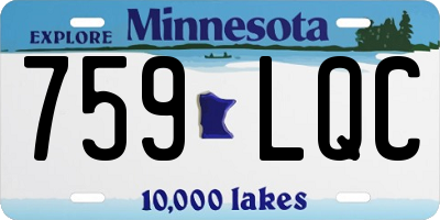 MN license plate 759LQC