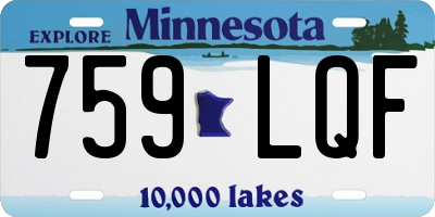 MN license plate 759LQF