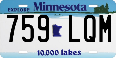 MN license plate 759LQM