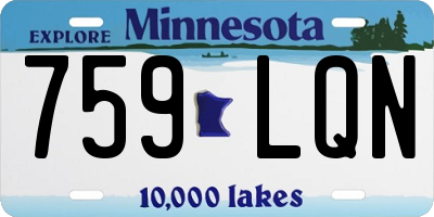 MN license plate 759LQN
