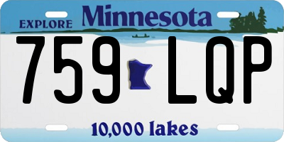 MN license plate 759LQP