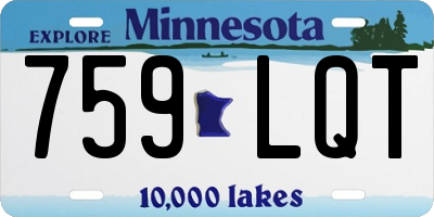 MN license plate 759LQT