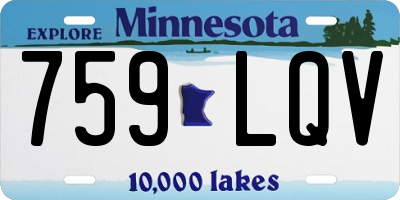 MN license plate 759LQV
