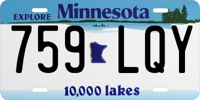 MN license plate 759LQY