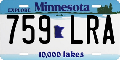 MN license plate 759LRA