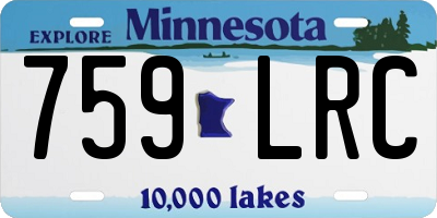 MN license plate 759LRC