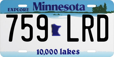 MN license plate 759LRD