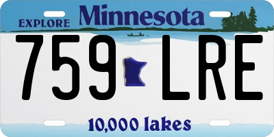 MN license plate 759LRE