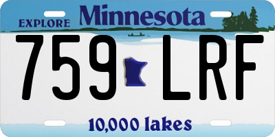 MN license plate 759LRF