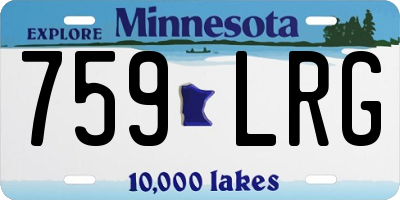 MN license plate 759LRG