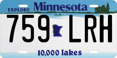 MN license plate 759LRH