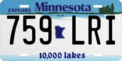 MN license plate 759LRI