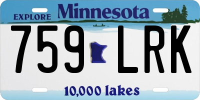 MN license plate 759LRK