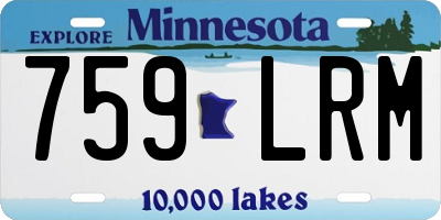 MN license plate 759LRM