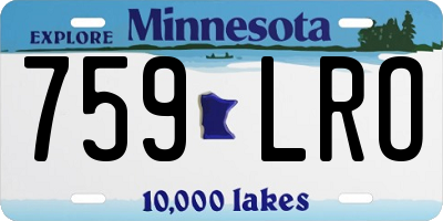 MN license plate 759LRO