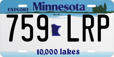 MN license plate 759LRP