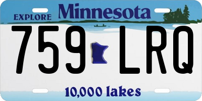 MN license plate 759LRQ
