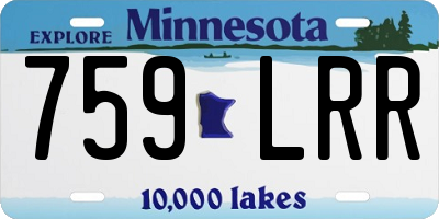 MN license plate 759LRR