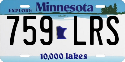 MN license plate 759LRS