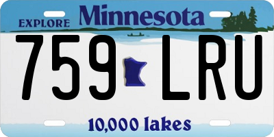 MN license plate 759LRU