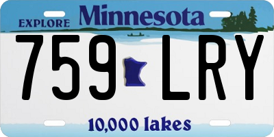MN license plate 759LRY