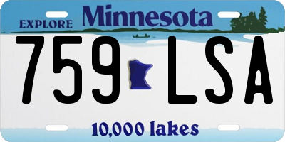 MN license plate 759LSA