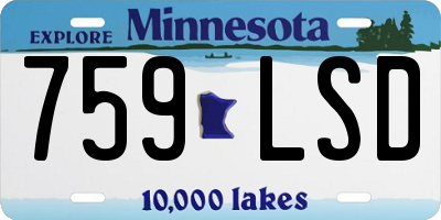 MN license plate 759LSD