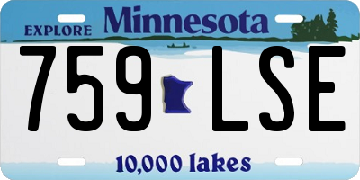 MN license plate 759LSE