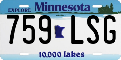 MN license plate 759LSG