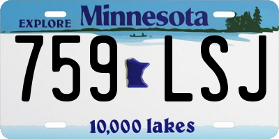 MN license plate 759LSJ