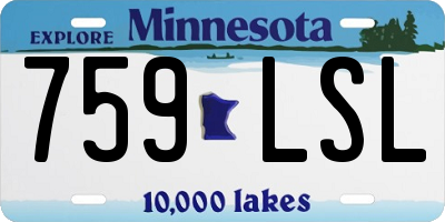 MN license plate 759LSL
